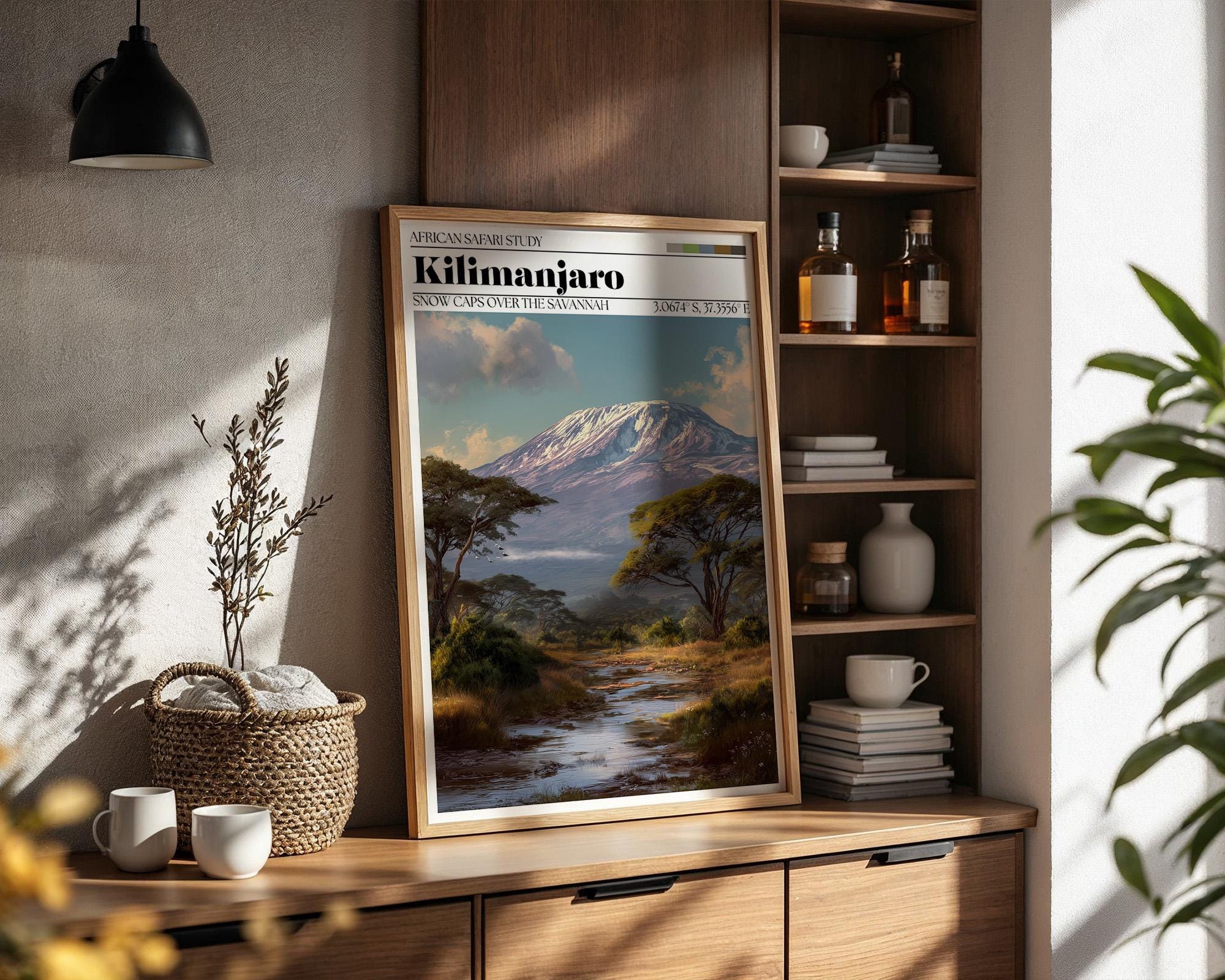 Mount Kilimanjaro Travel Poster - Tanzania Wall Art Print