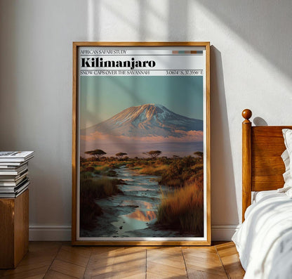 Mount Kilimanjaro Poster - Tanzanian Travel Wall Art Print