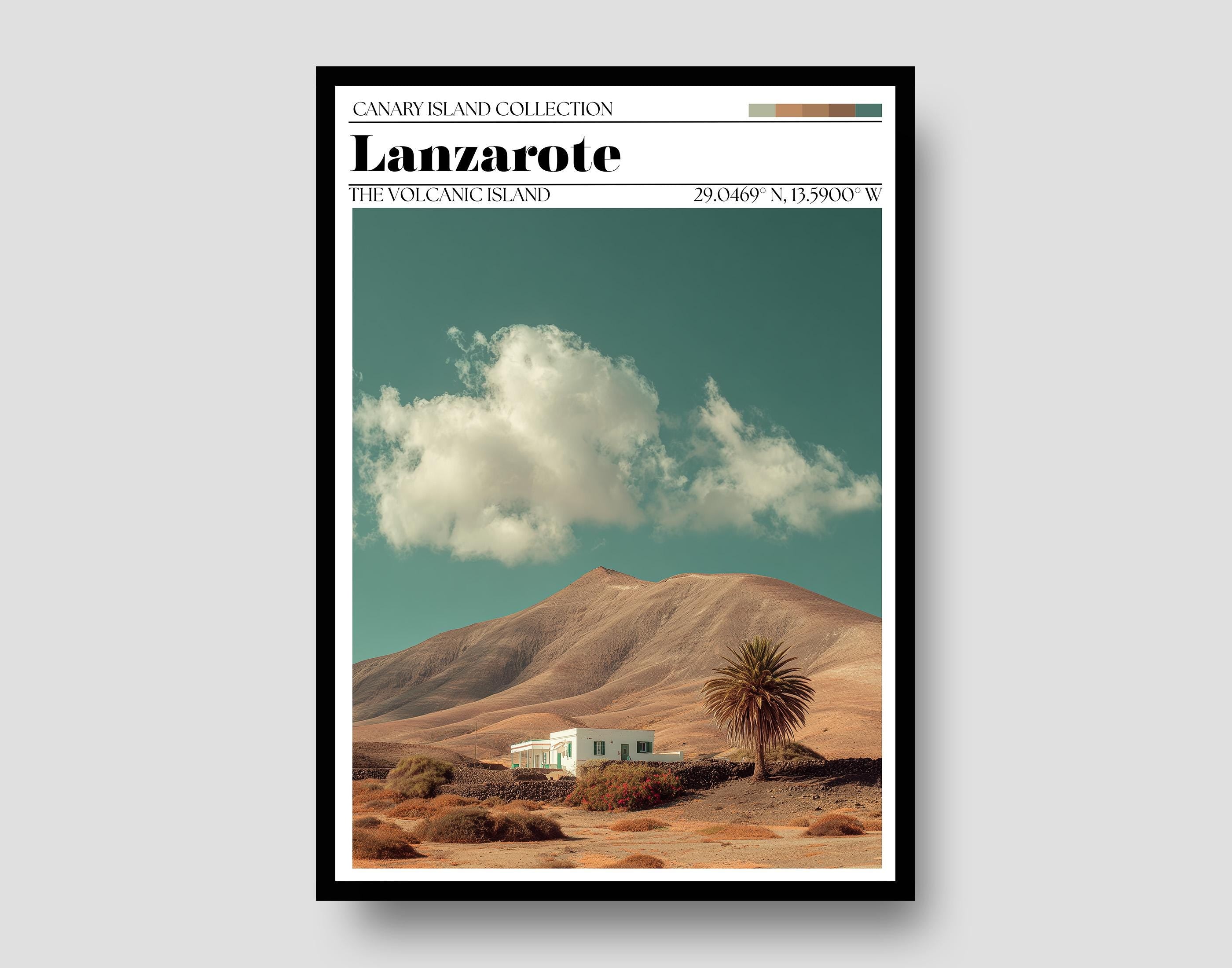 Lanzarote Poster – Canary Islands Travel Art Print