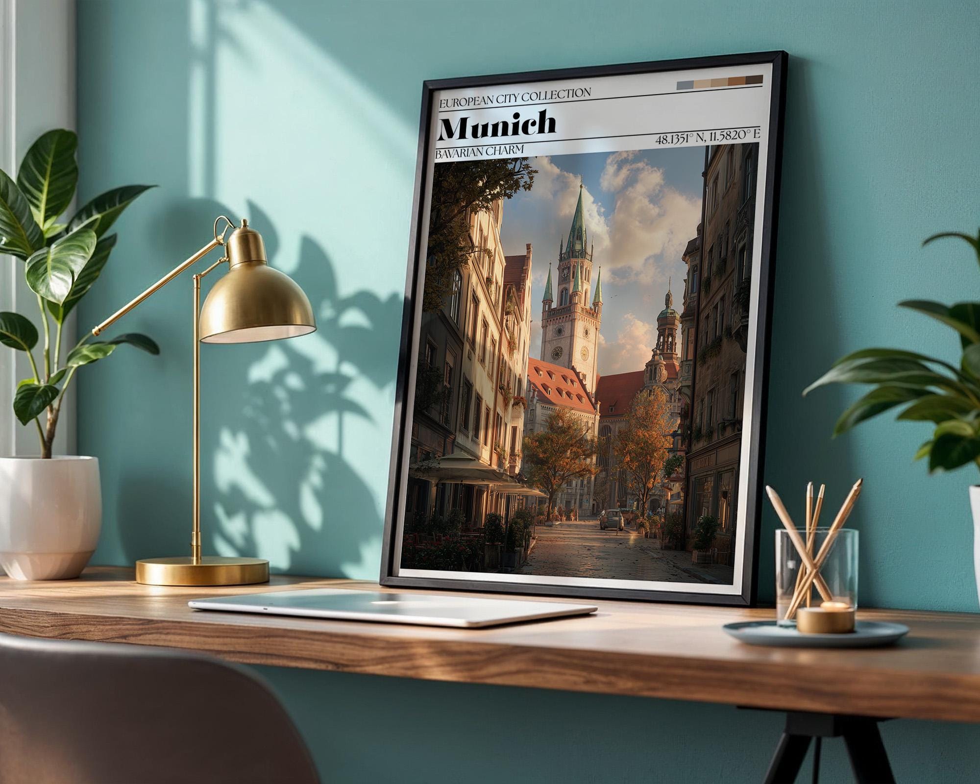 Munich Germany Travel Poster – Bavarian Art Print