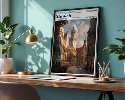Munich Germany Travel Poster – Bavarian Art Print