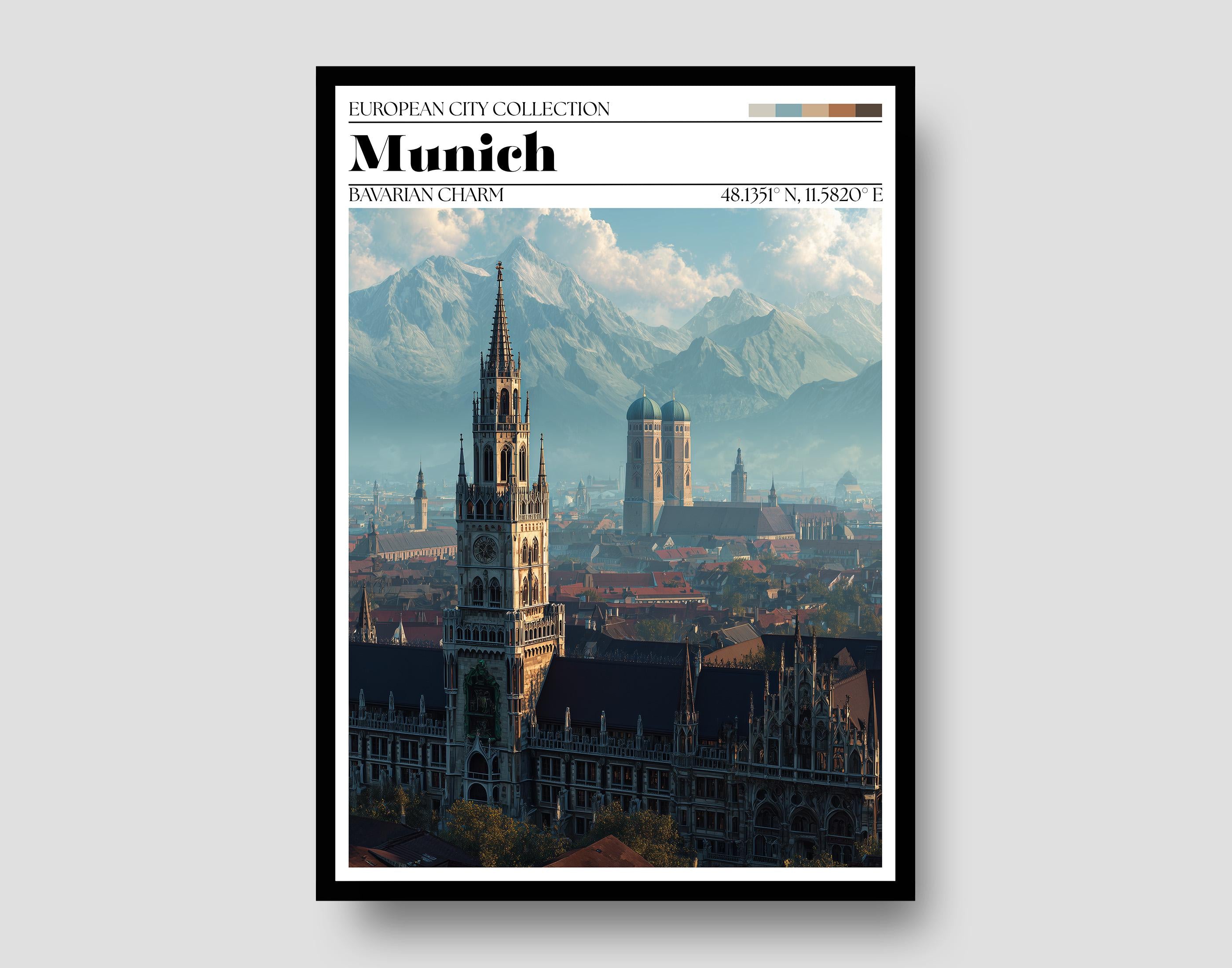 Munich Poster – Bavarian Travel Wall Art Print