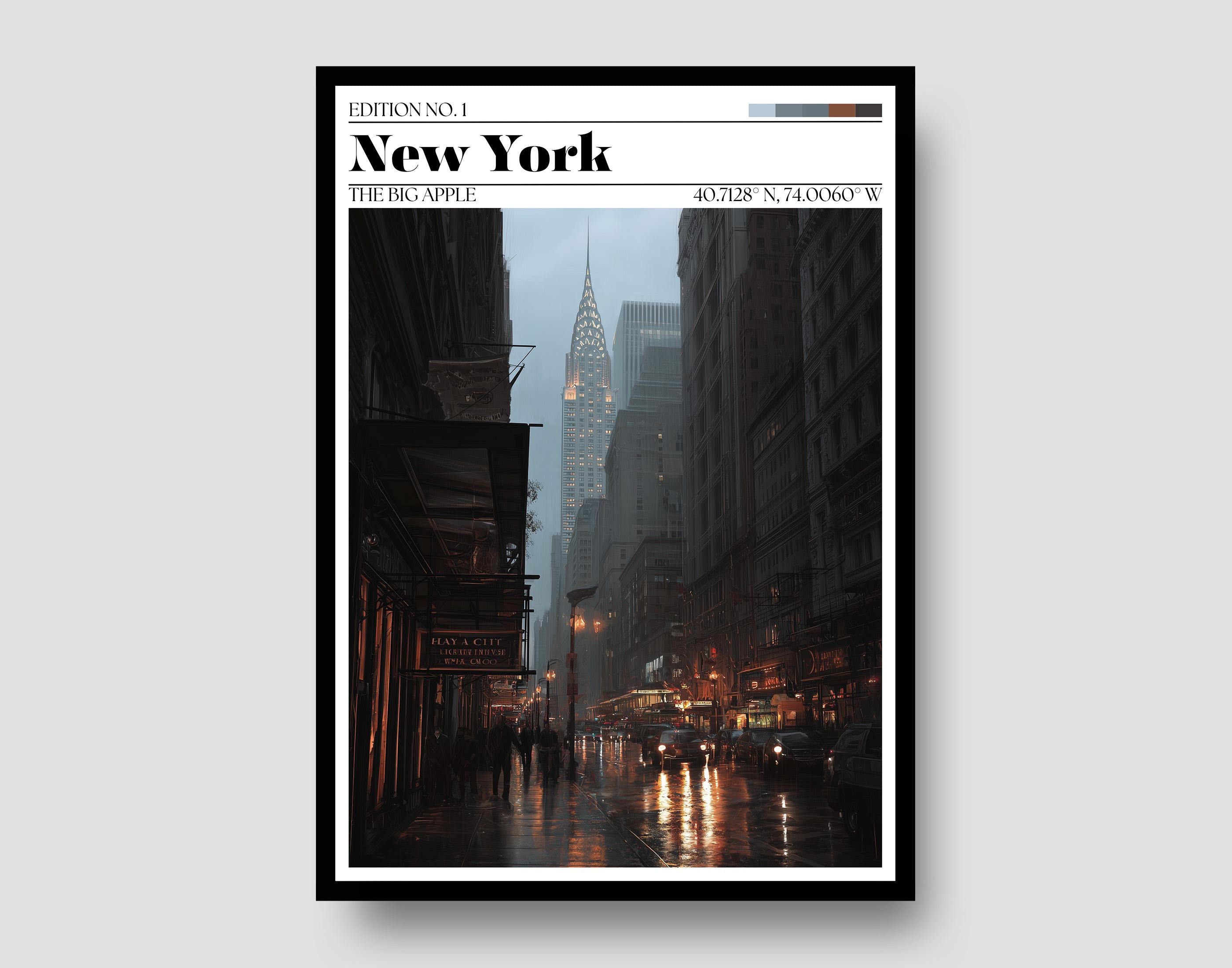 New York Travel Poster - NYC Wall Art Print