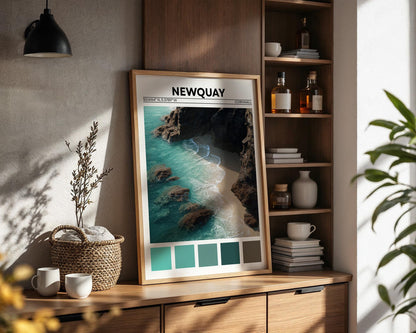 Newquay Surf Poster – Cornwall Travel Print, Fistral Beach