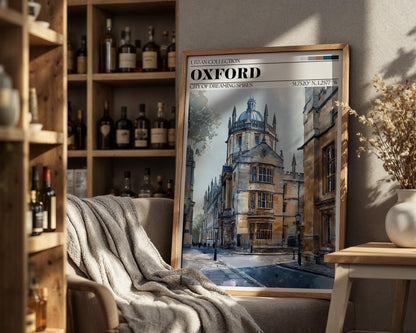 Oxford Poster - Watercolour Oxford University Wall Art Print