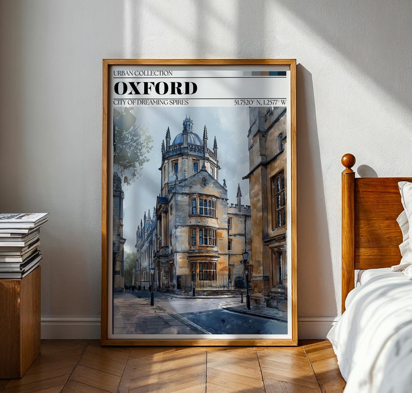 Oxford Poster - Watercolour Oxford University Wall Art Print