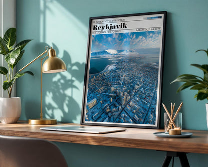 Reykjavik Iceland Poster – Reykjavik Travel Wall Art Print