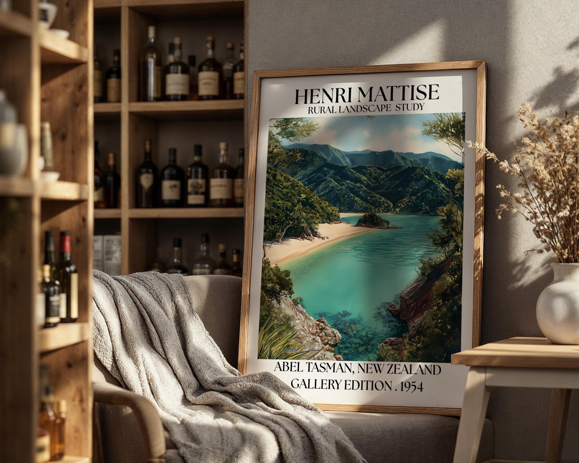 Abel Tasman National Park Henri Mattise Poster - New Zealand Travel Print