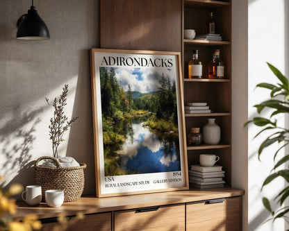 Adirondack National Park Henri Mattise Poster - New York State Travel Print