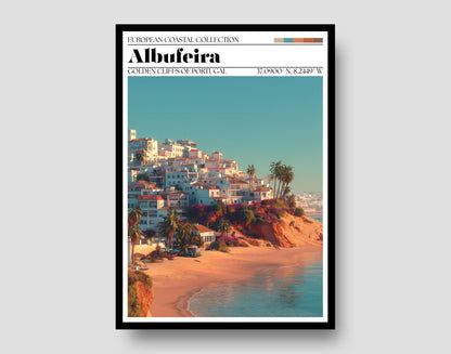 Albufeira Travel Poster - Algarve, Portugal Wall Art Print