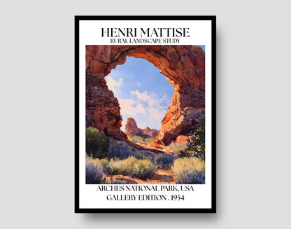 Henri Mattise Arches National Park Poster – Utah Travel Wall Art