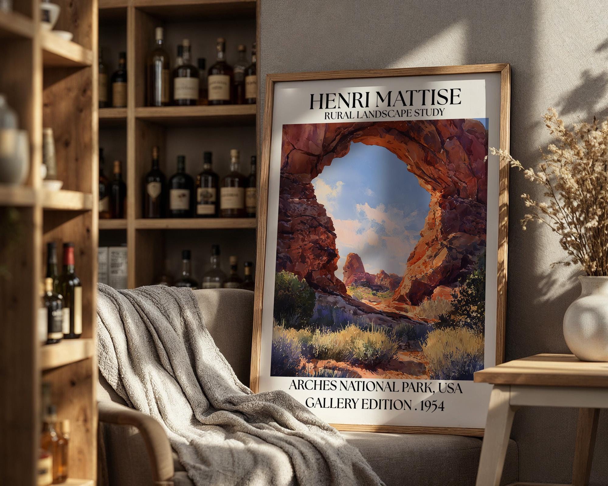 Henri Mattise Arches National Park Poster – Utah Travel Wall Art