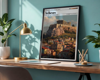 Athens Greece Acropolis Poster - Athens Travel Wall Art Print