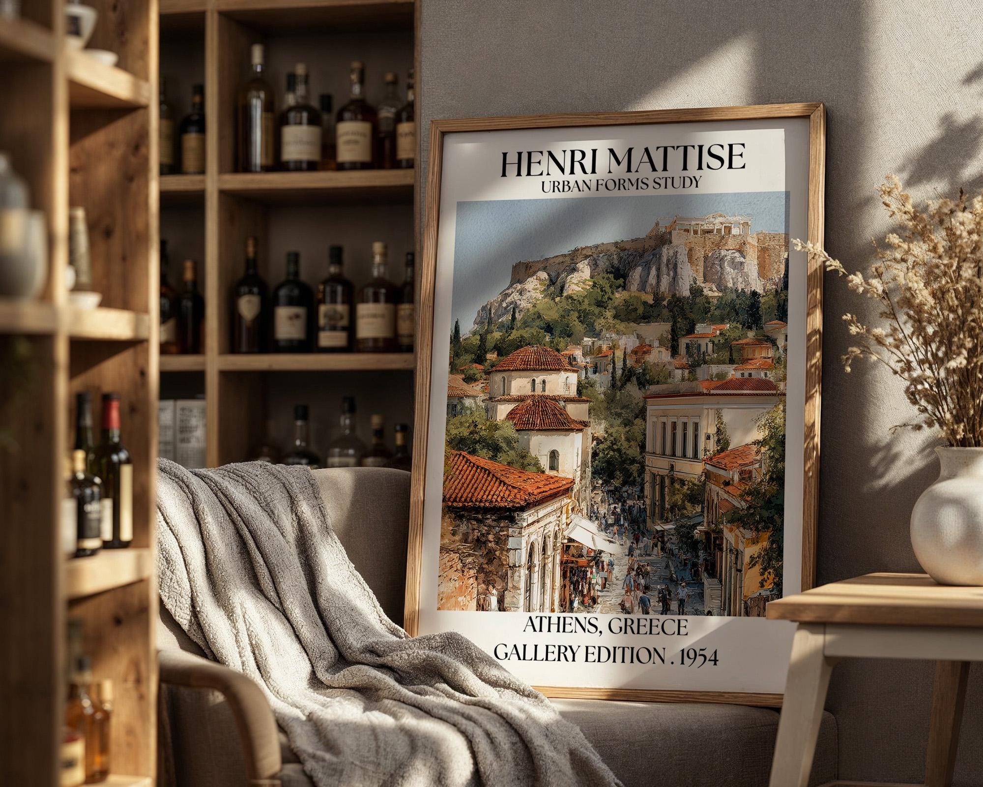 Henri Mattise Athens Greece Acropolis Poster - Athens Travel Wall Art Print