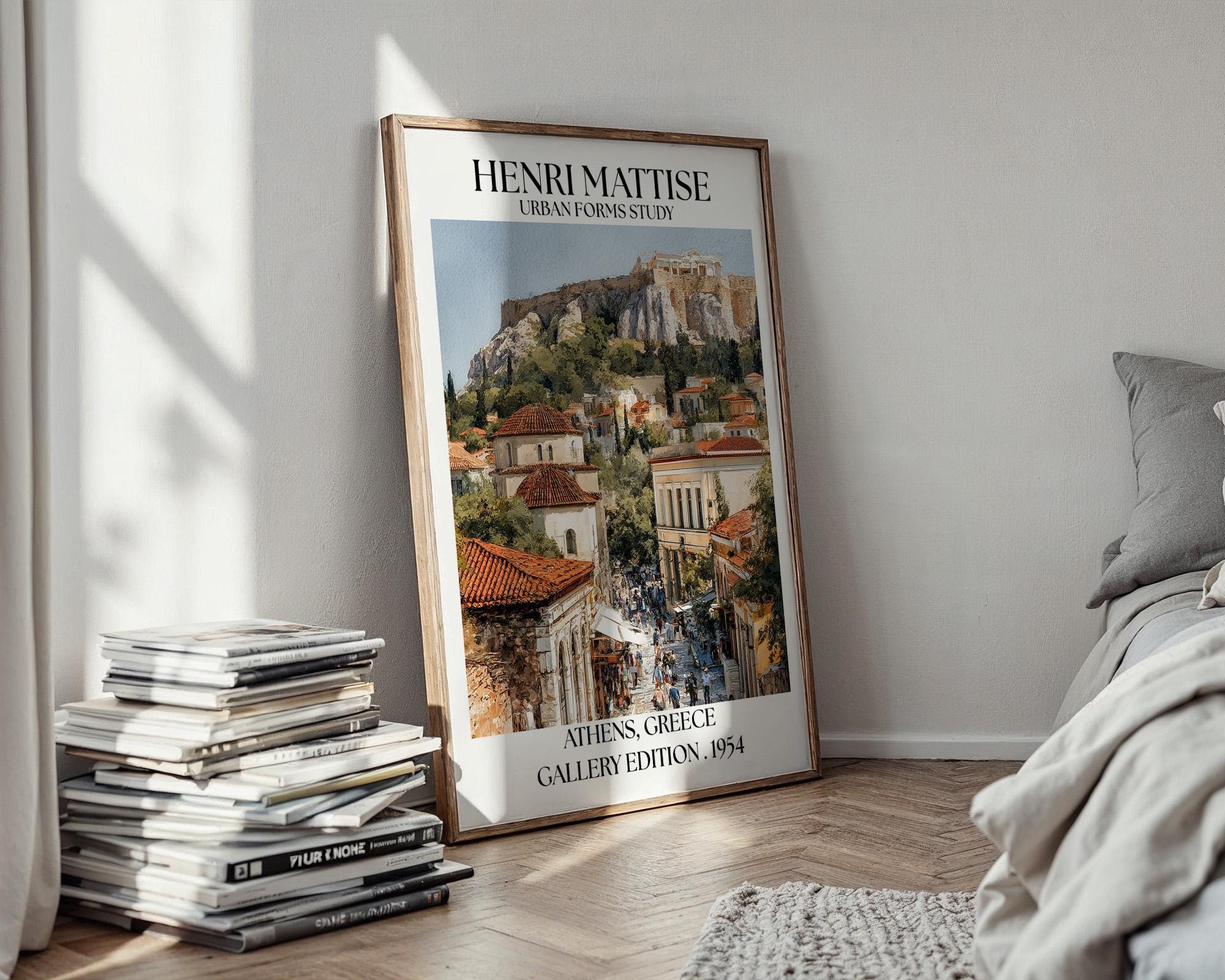 Henri Mattise Athens Greece Acropolis Poster - Athens Travel Wall Art Print