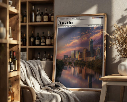 Austin Texas Travel Poster – Austin Wall Art Print
