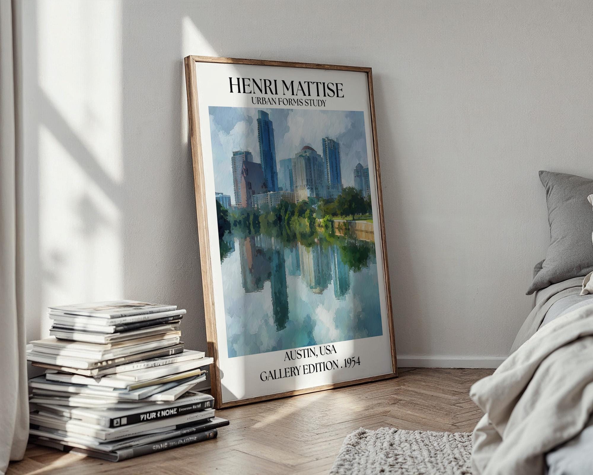 Henri Mattise Austin Texas Travel Poster – Austin Wall Art Print