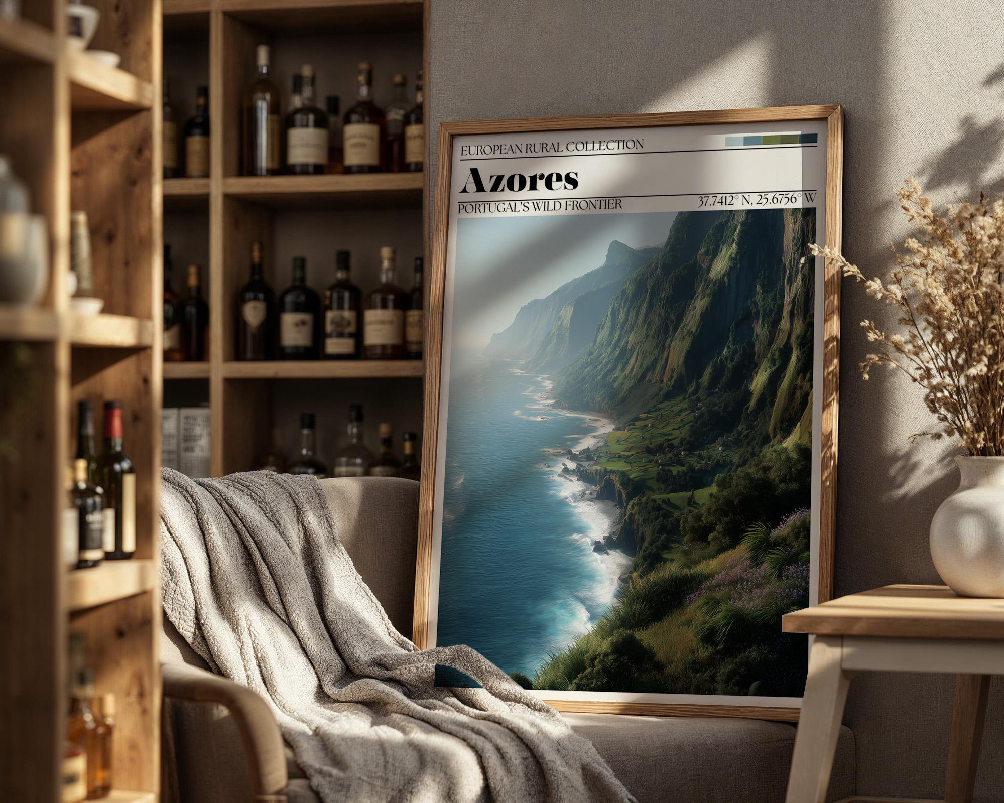 Azores Travel Poster – Azores Portugal Wall Art Print