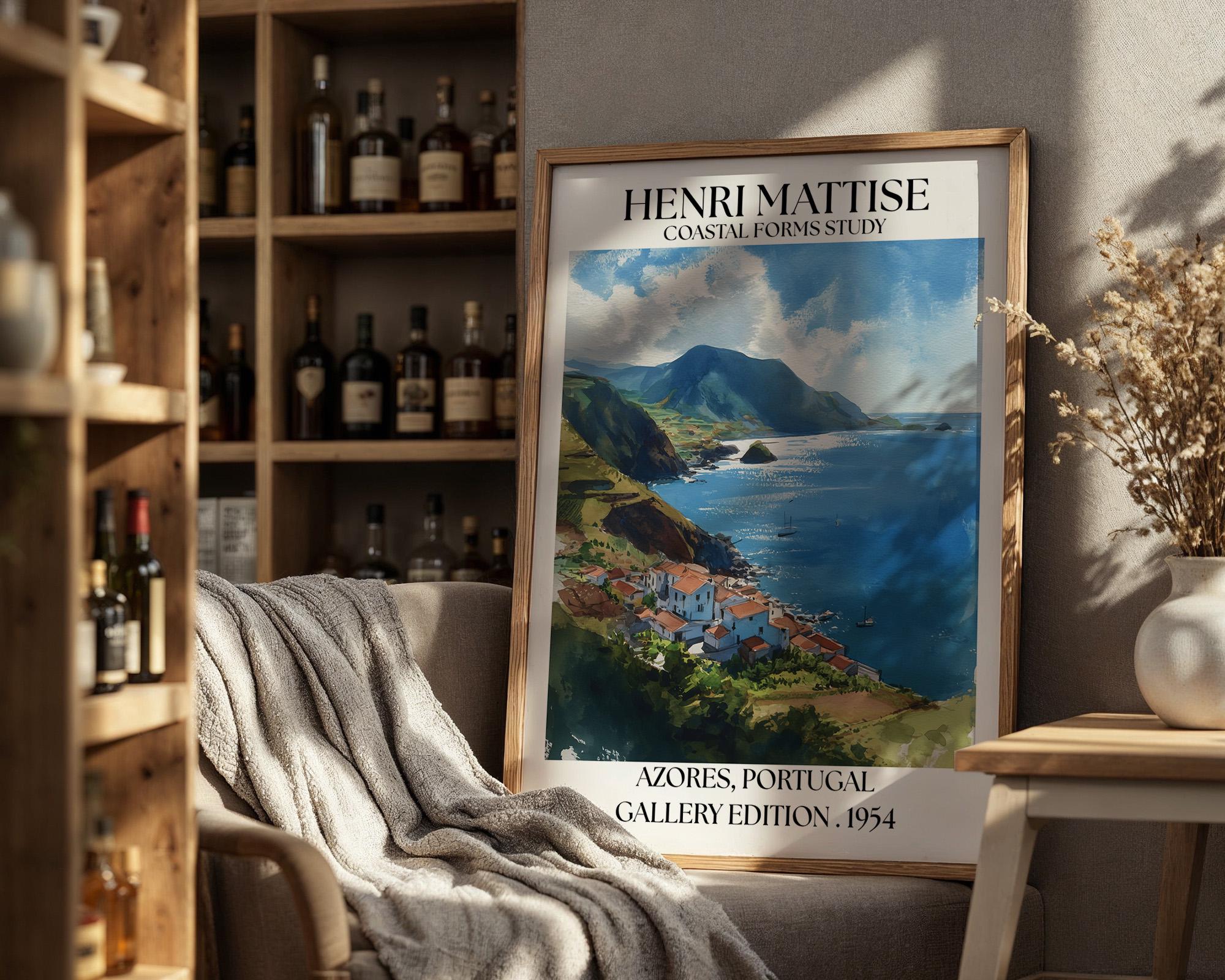 Henri Mattise Azores Travel Poster – Azores Portugal Wall Art Print