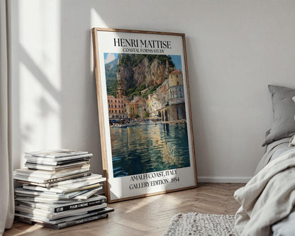 Amalfi Coast Henri Mattise Travel Poster - Italy Watercolour Print