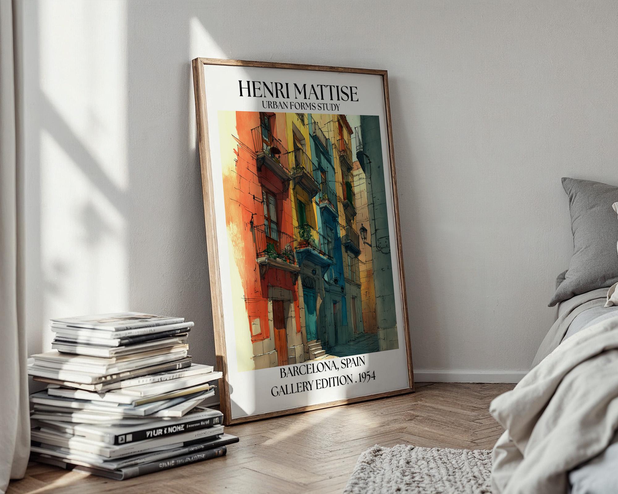 Barcelona Henri Mattise Travel Poster - Barcelona Wall Art Print