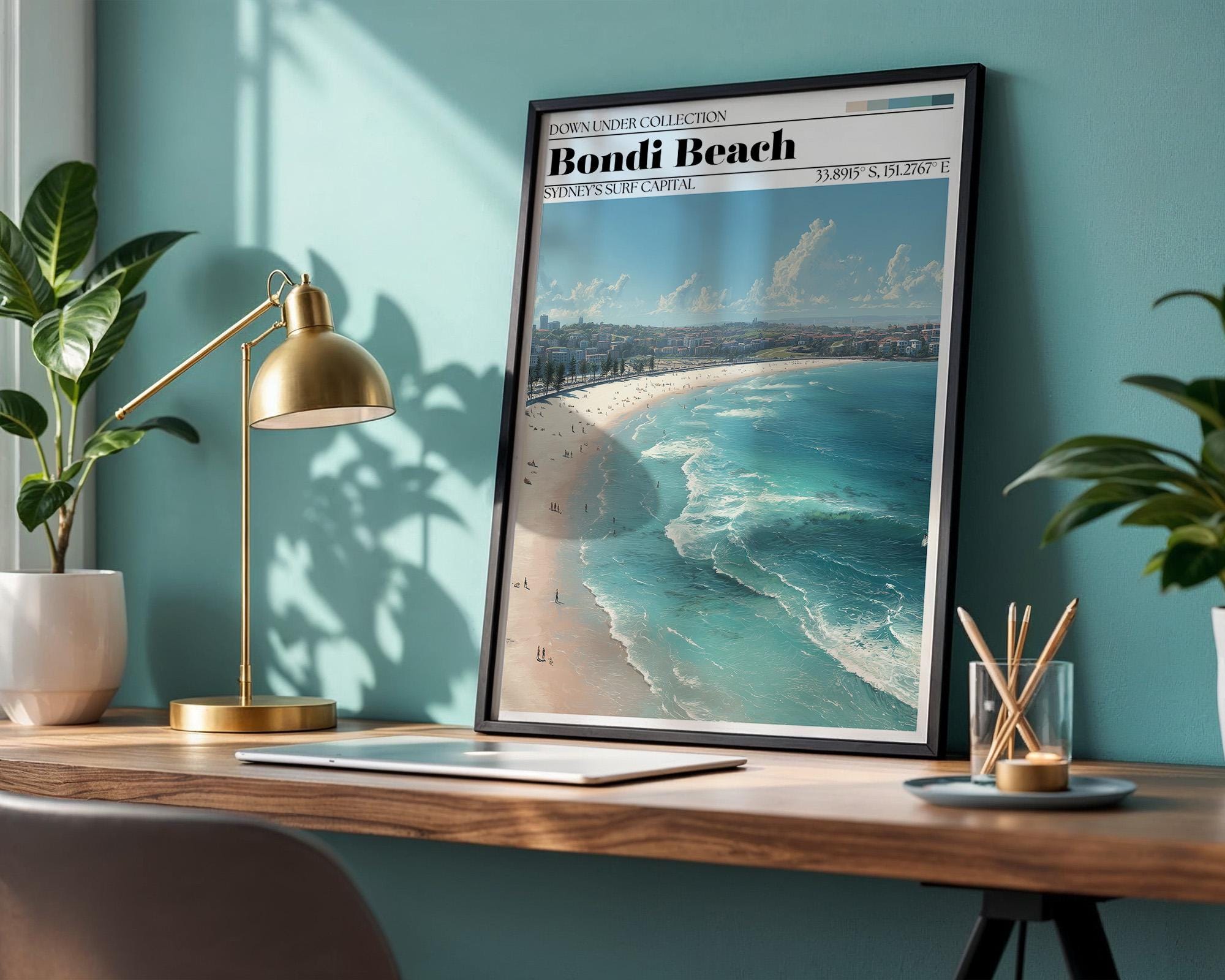 Bondi Beach Sydney Travel Poster - Australia Wall Art Print