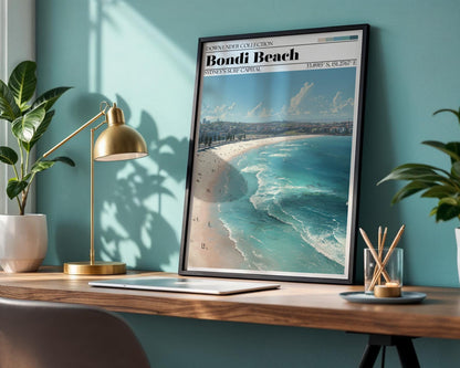 Bondi Beach Sydney Travel Poster - Australia Wall Art Print