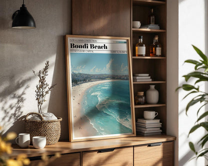 Bondi Beach Sydney Travel Poster - Australia Wall Art Print