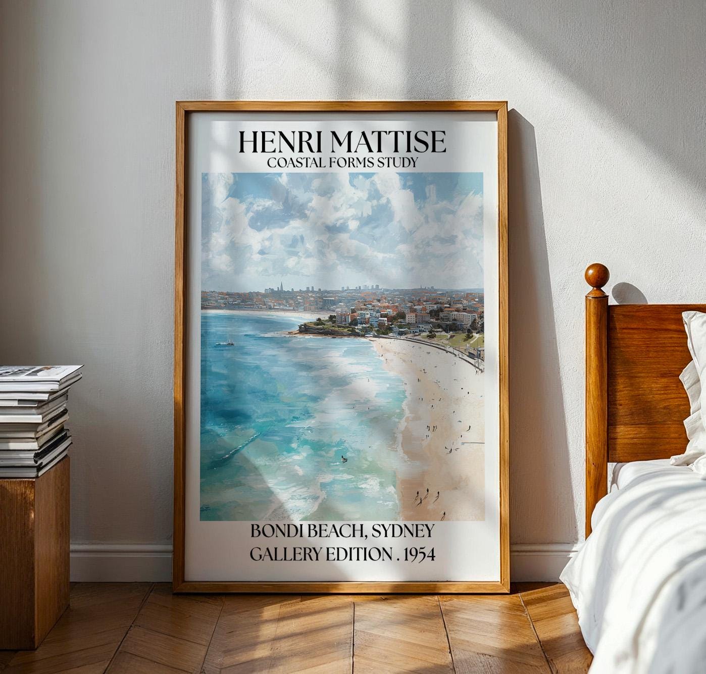 Bondi Beach Henri Mattise Poster - Sydney Watercolour Travel Print