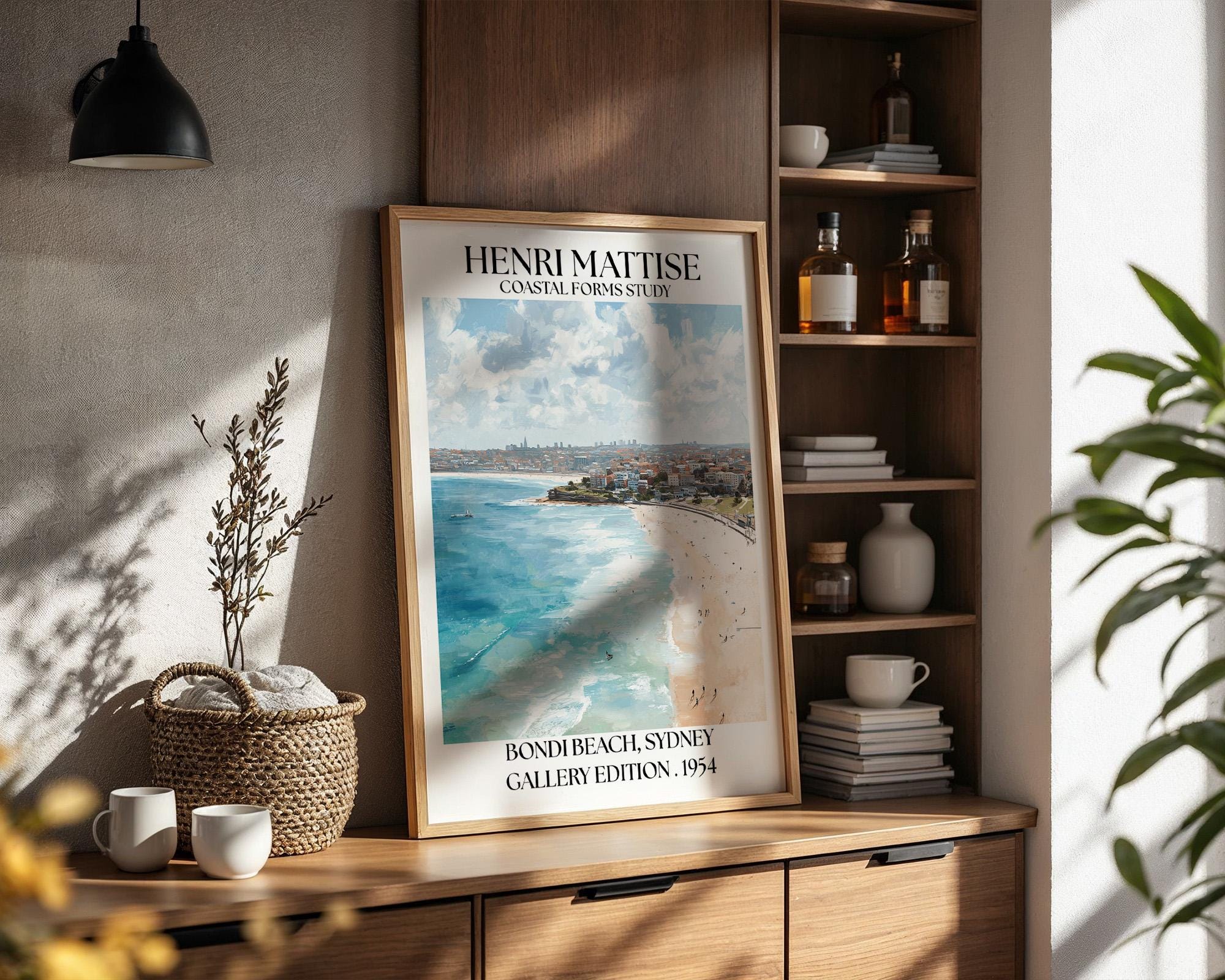 Bondi Beach Henri Mattise Poster - Sydney Watercolour Travel Print