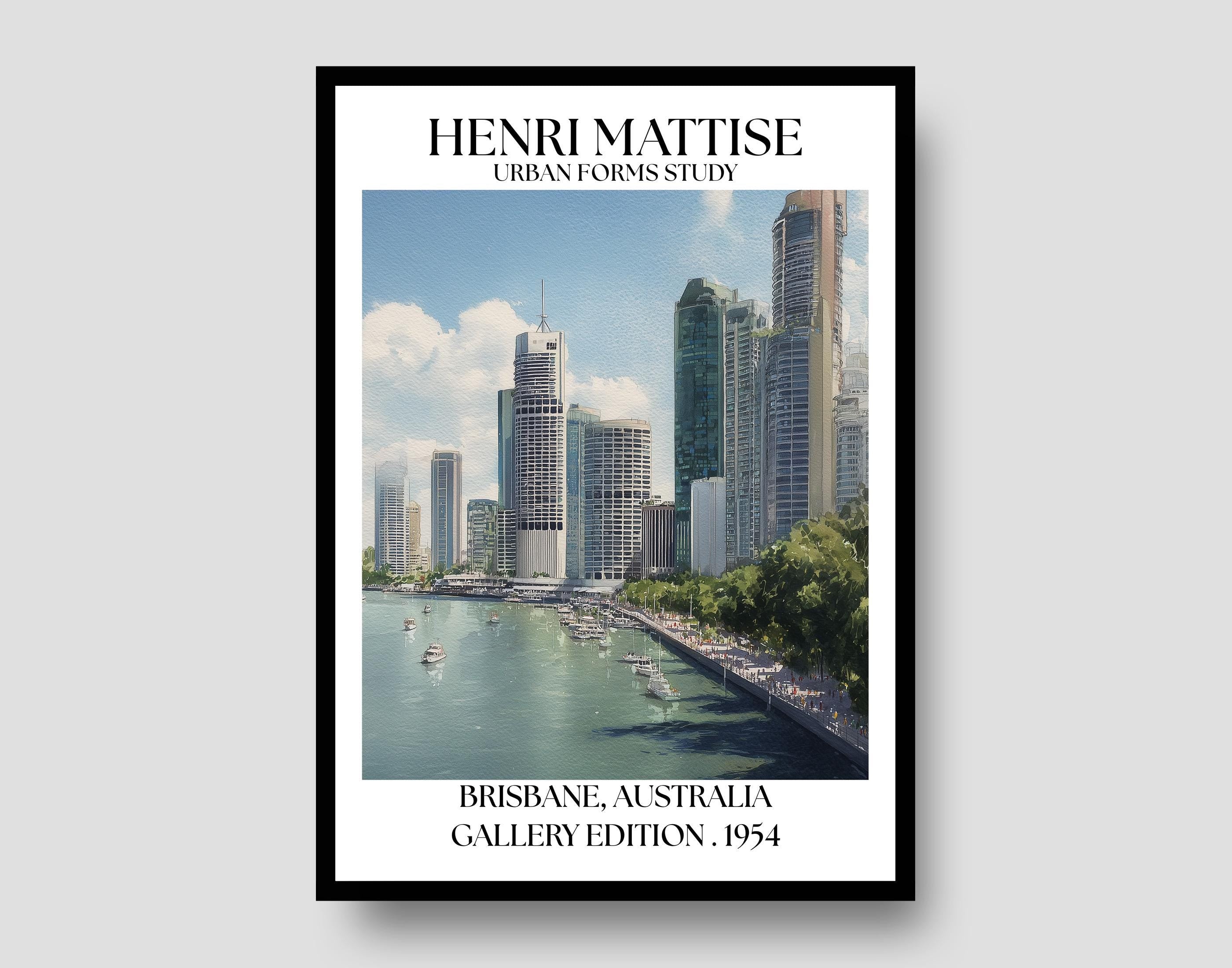 Brisbane Henri Mattise Poster - Australia Travel Wall Art Print