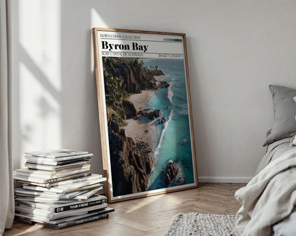 Byron Bay Australia Travel Poster – Coastal Surf Art