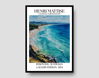 Byron Bay Henri Mattise Poster - Australia Travel Watercolour Wall Art