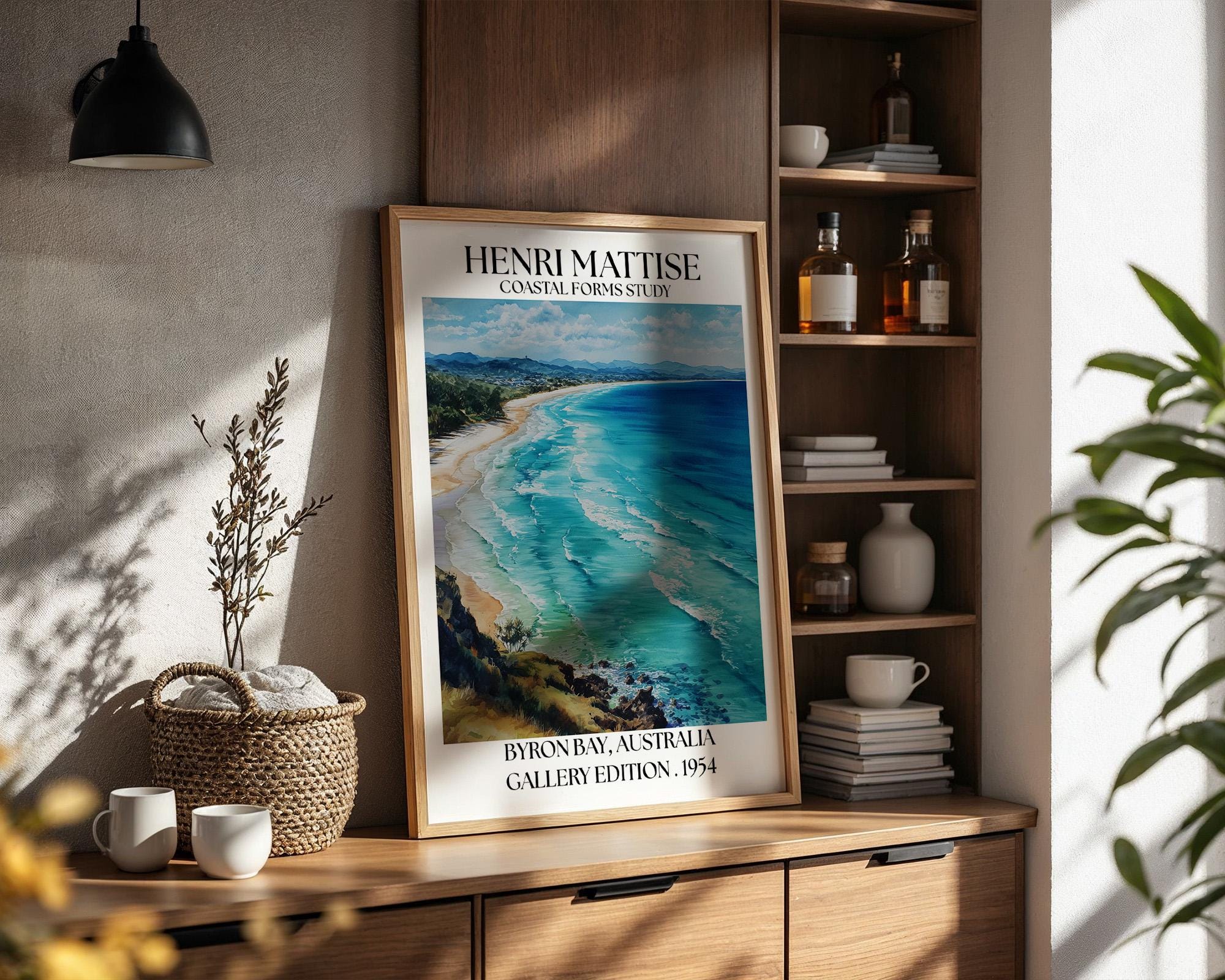 Byron Bay Henri Mattise Poster - Australia Travel Watercolour Wall Art