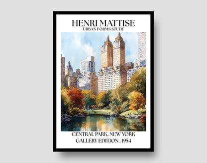 Henri Mattise Central Park Poster - New York Travel Wall Art