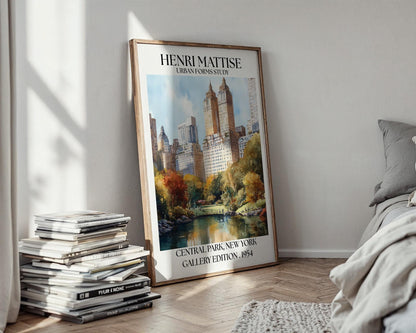 Henri Mattise Central Park Poster - New York Travel Wall Art