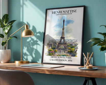 Henri Mattise Eiffel Tower Poster - Paris Travel Wall Art