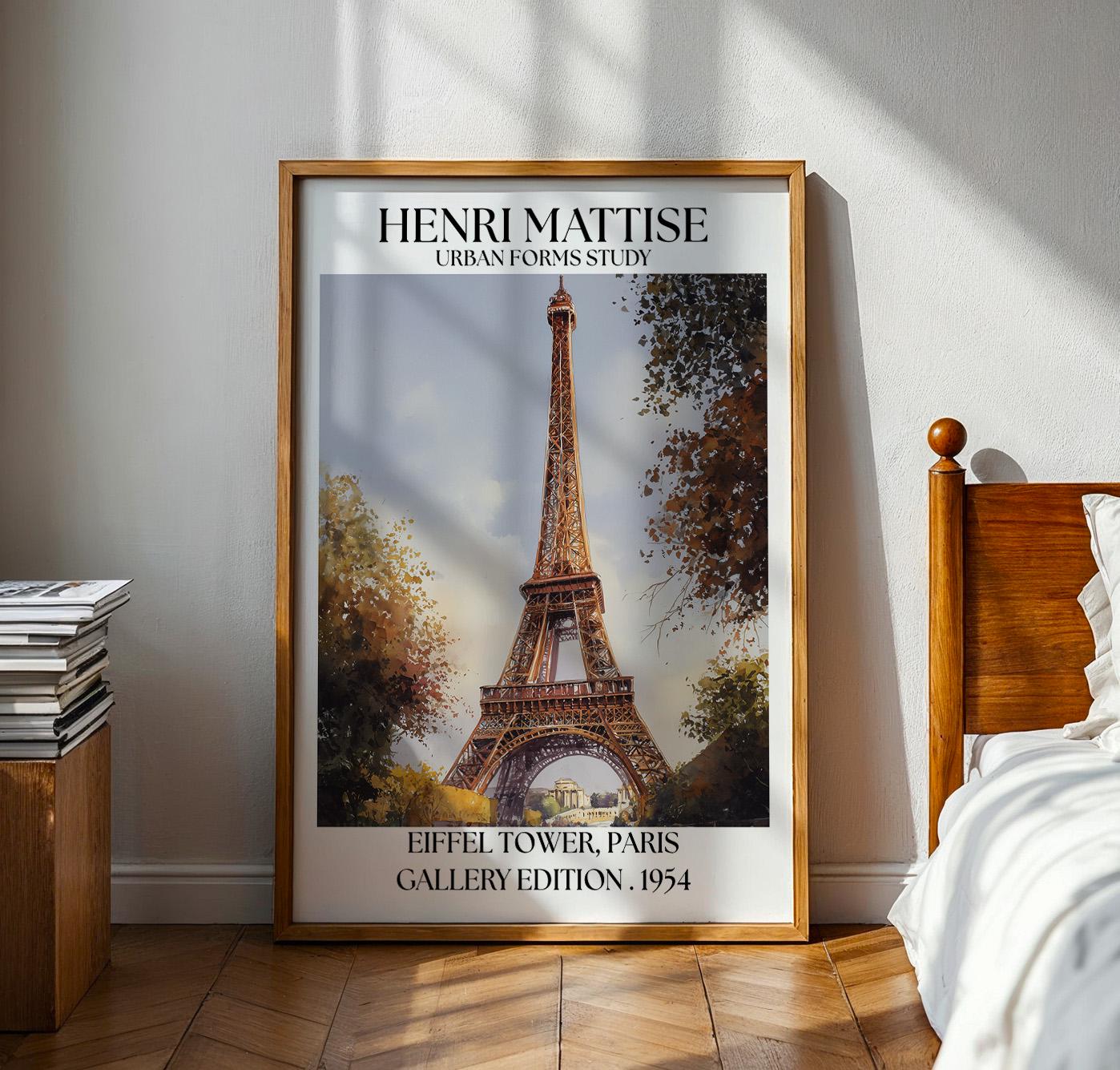 Henri Mattise Eiffel Tower Poster - Paris Wall Art Print