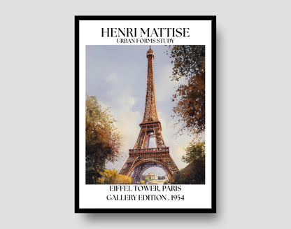 Henri Mattise Eiffel Tower Poster - Paris Wall Art Print