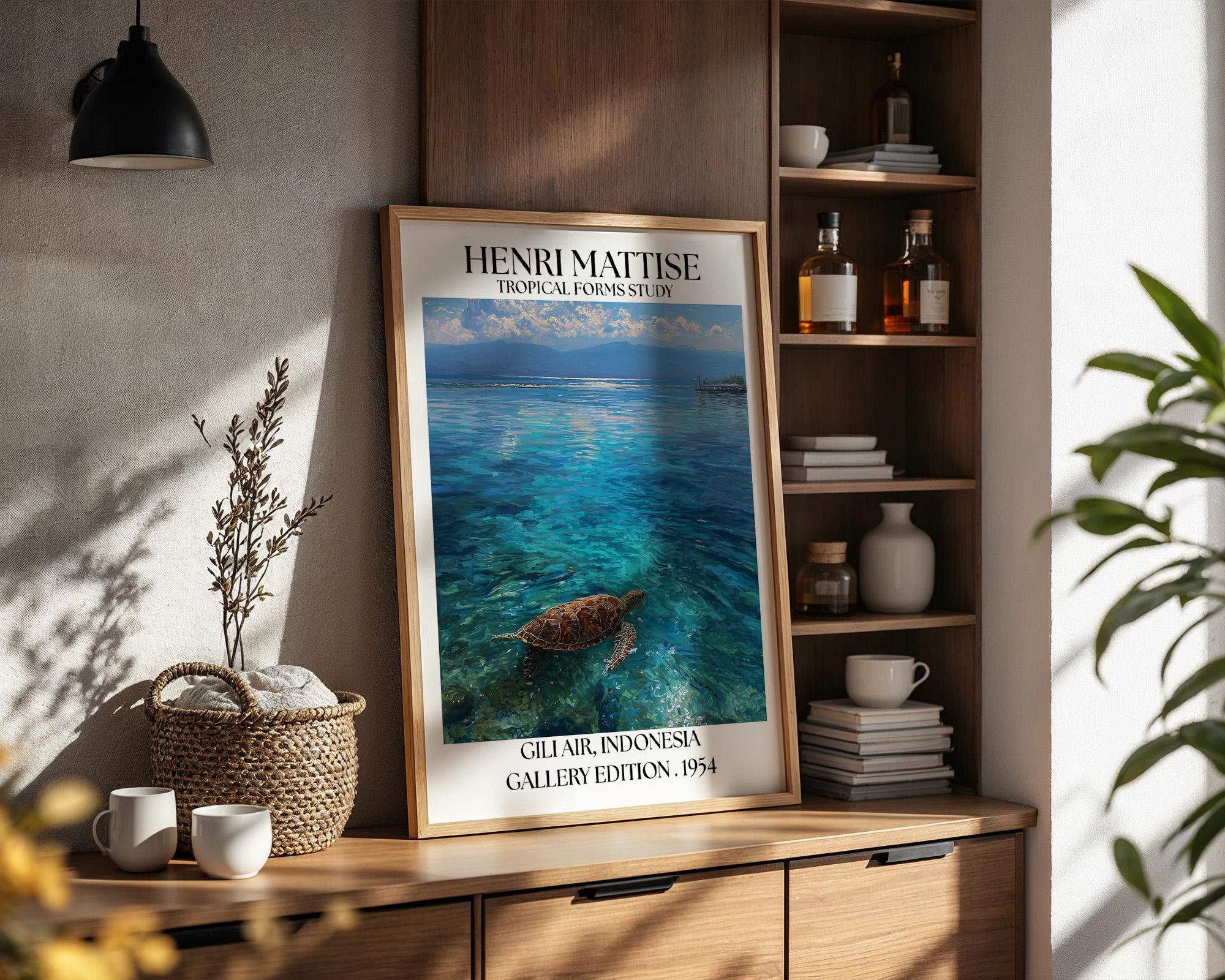 Henri Mattise Gili Air Poster - Bali Indonesia Tropical Island Wall Art