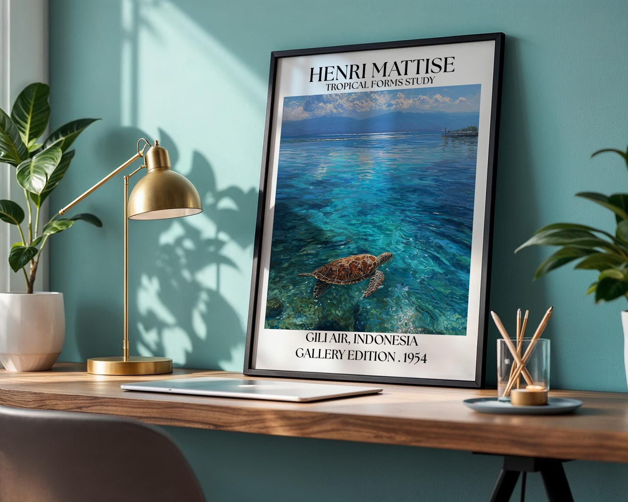 Henri Mattise Gili Air Poster - Bali Indonesia Tropical Island Wall Art