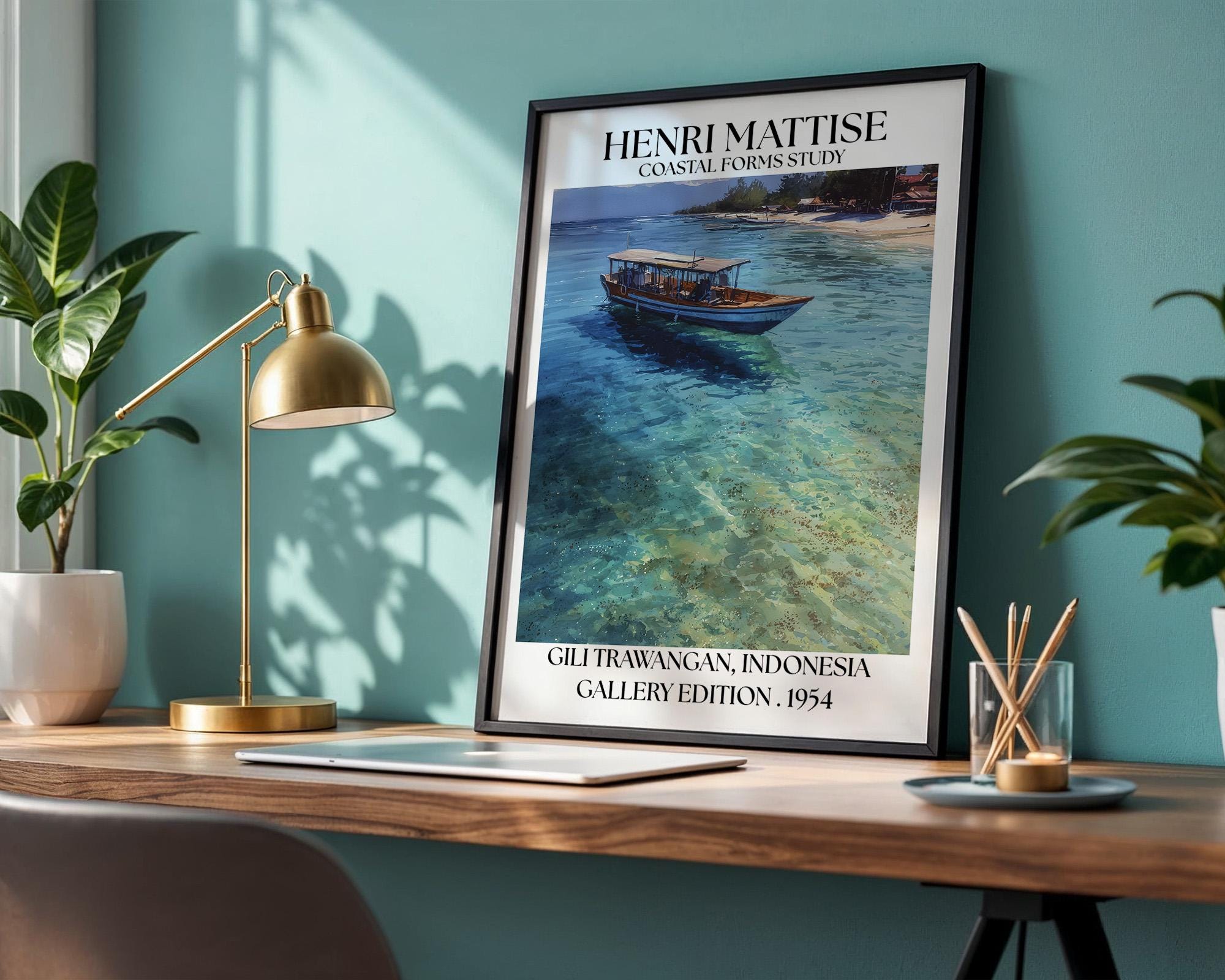 Henri Mattise Gili Trawangan Poster - Bali Travel Wall Art Print