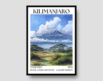 Kilimanjaro Henri Mattise Poster - Kilimanjaro Watercolour Wall Art