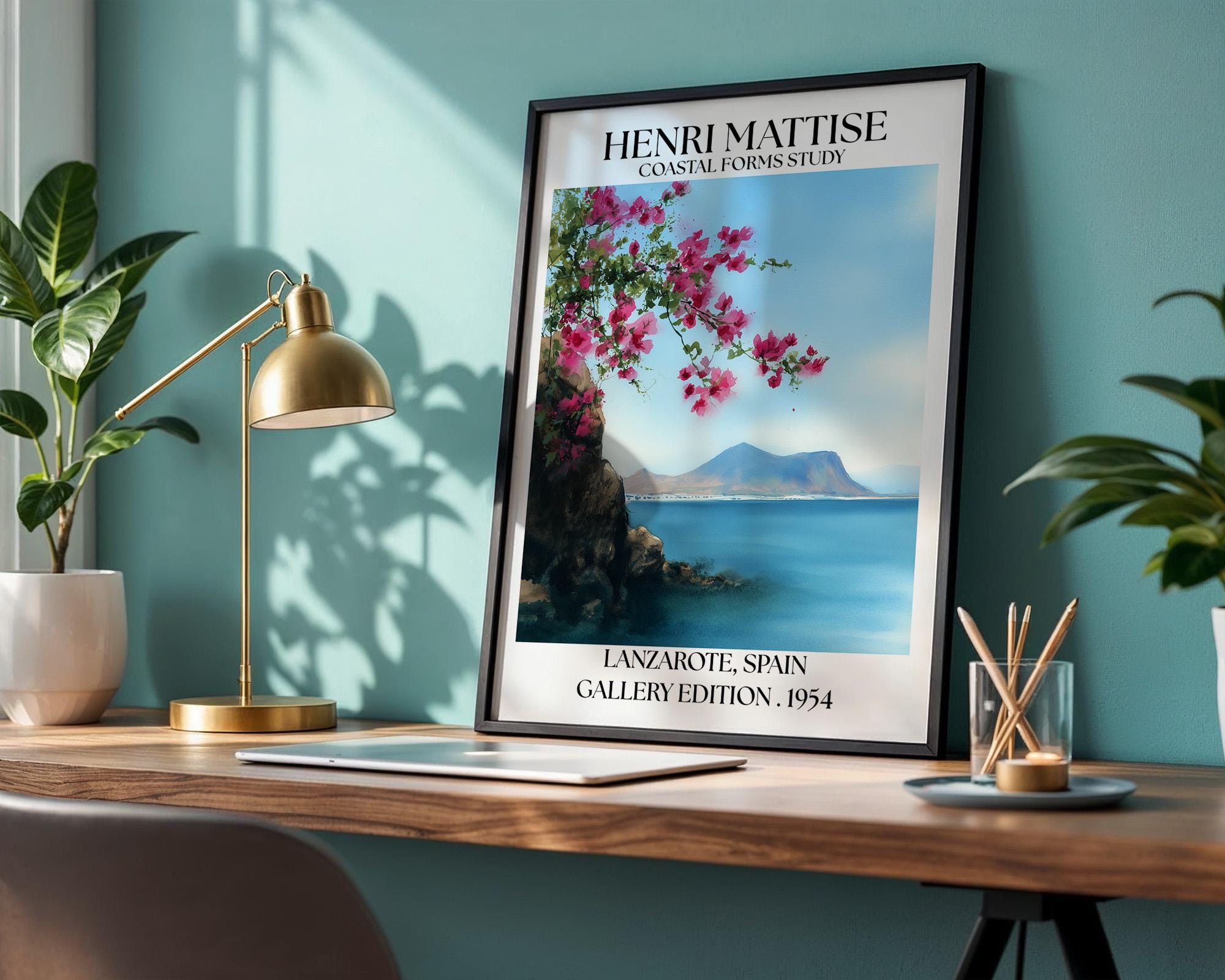 Henri Mattise Lanzarote Poster - Lanzarote Travel Wall Art Print