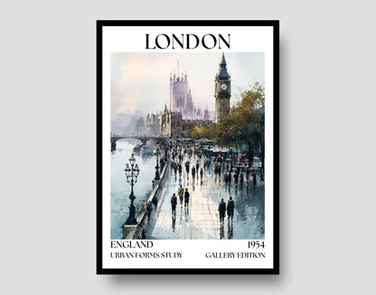 London Henri Mattise Poster - Big Ben Watercolour Print