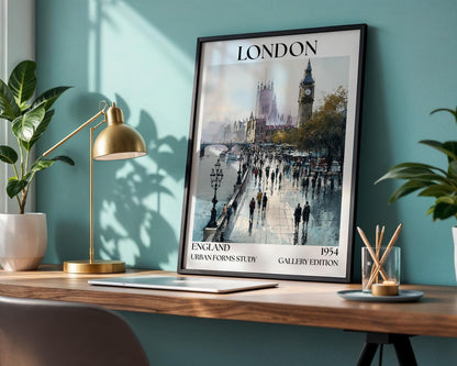London Henri Mattise Poster - Big Ben Watercolour Print