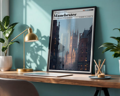 Manchester Poster - Manchester Travel Wall Art Print