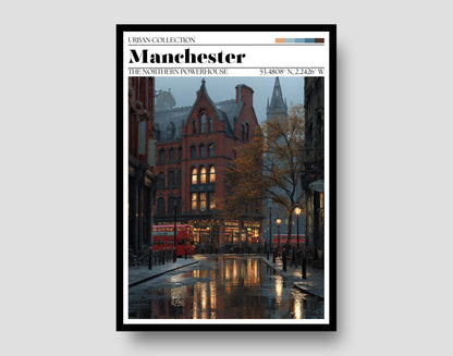 Manchester Poster - UK Travel Wall Art - Manchester Print