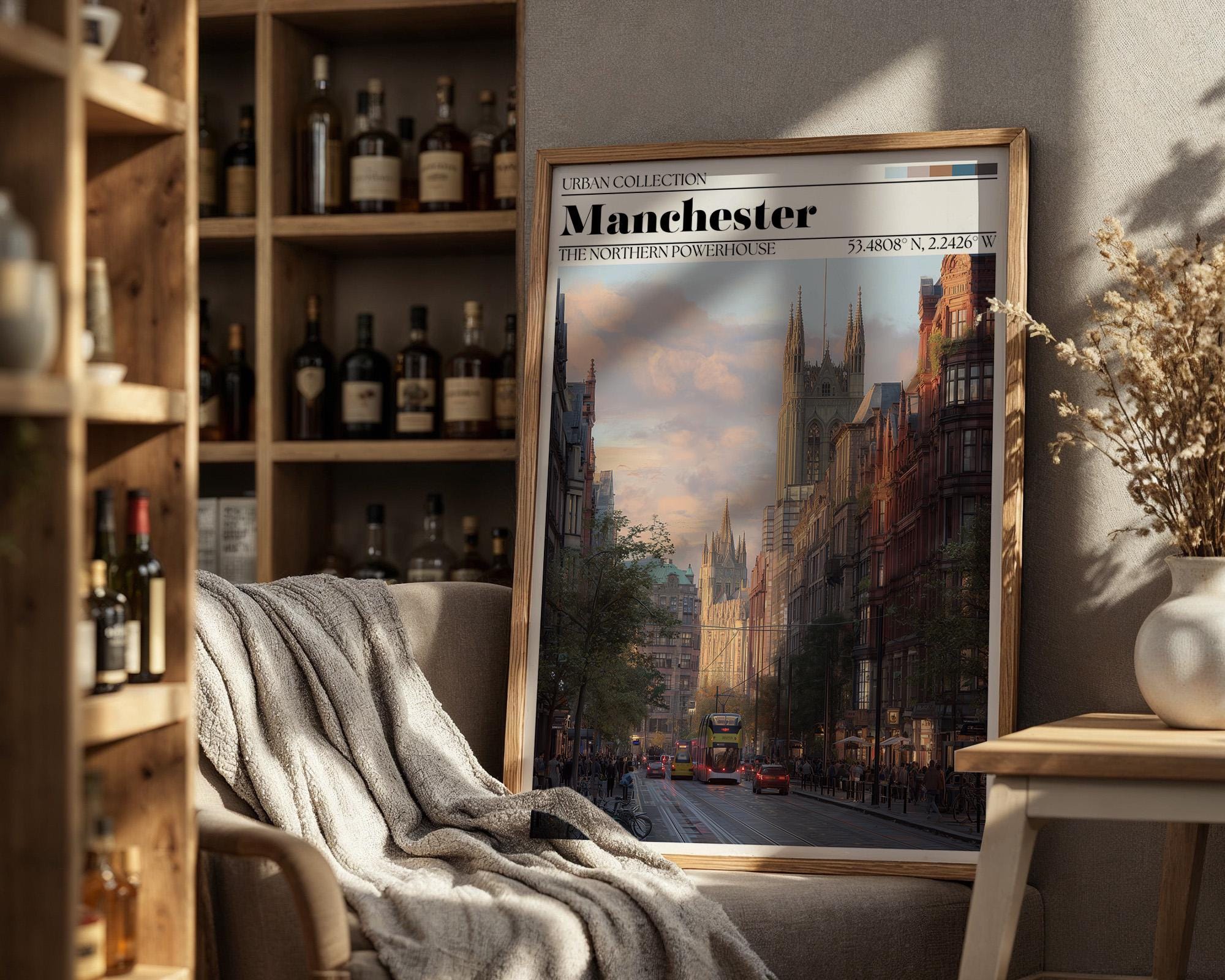Manchester Travel Poster - Manchester Wall Art Print