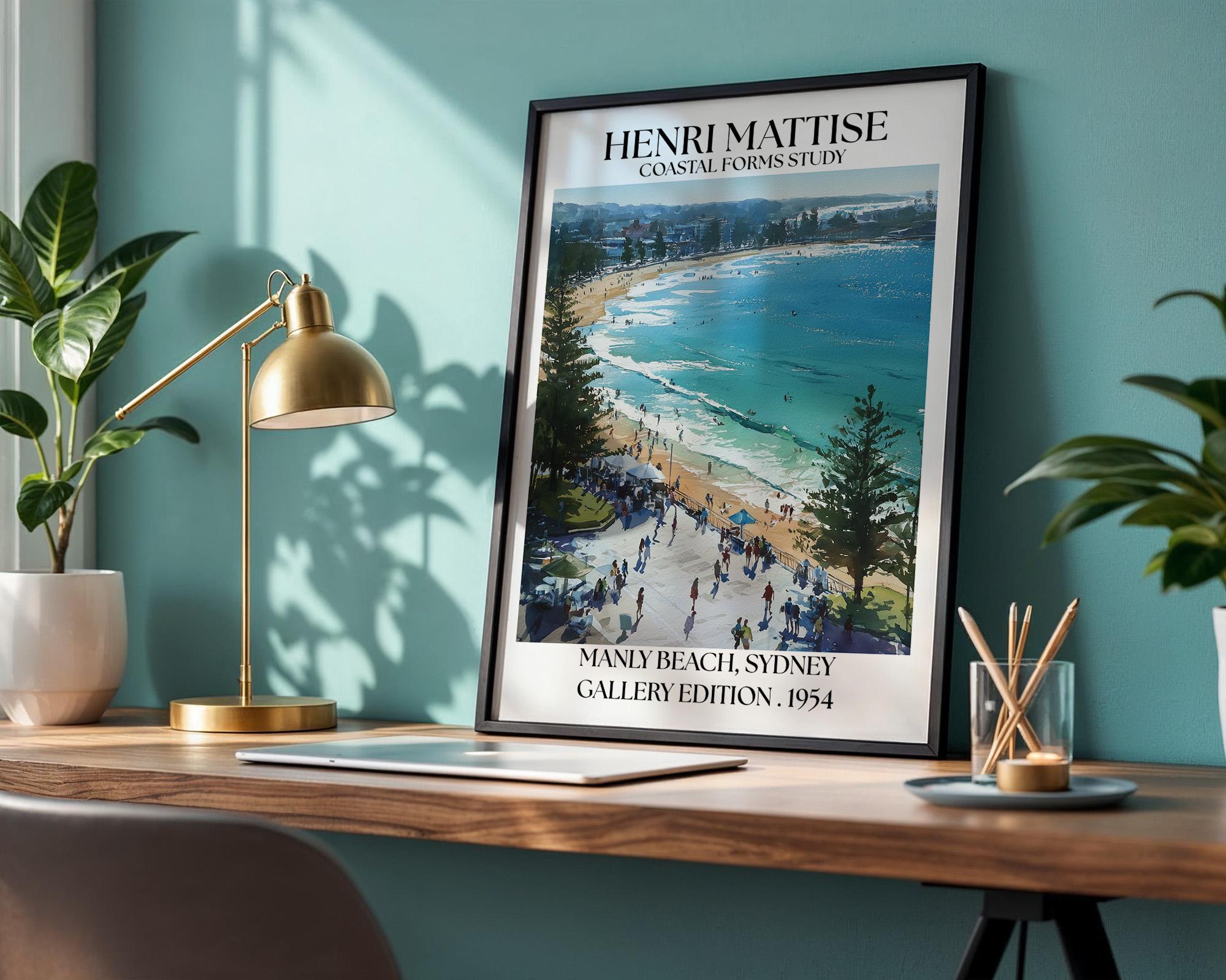 Henri Mattise Manly Beach Poster - Sydney Travel Wall Art